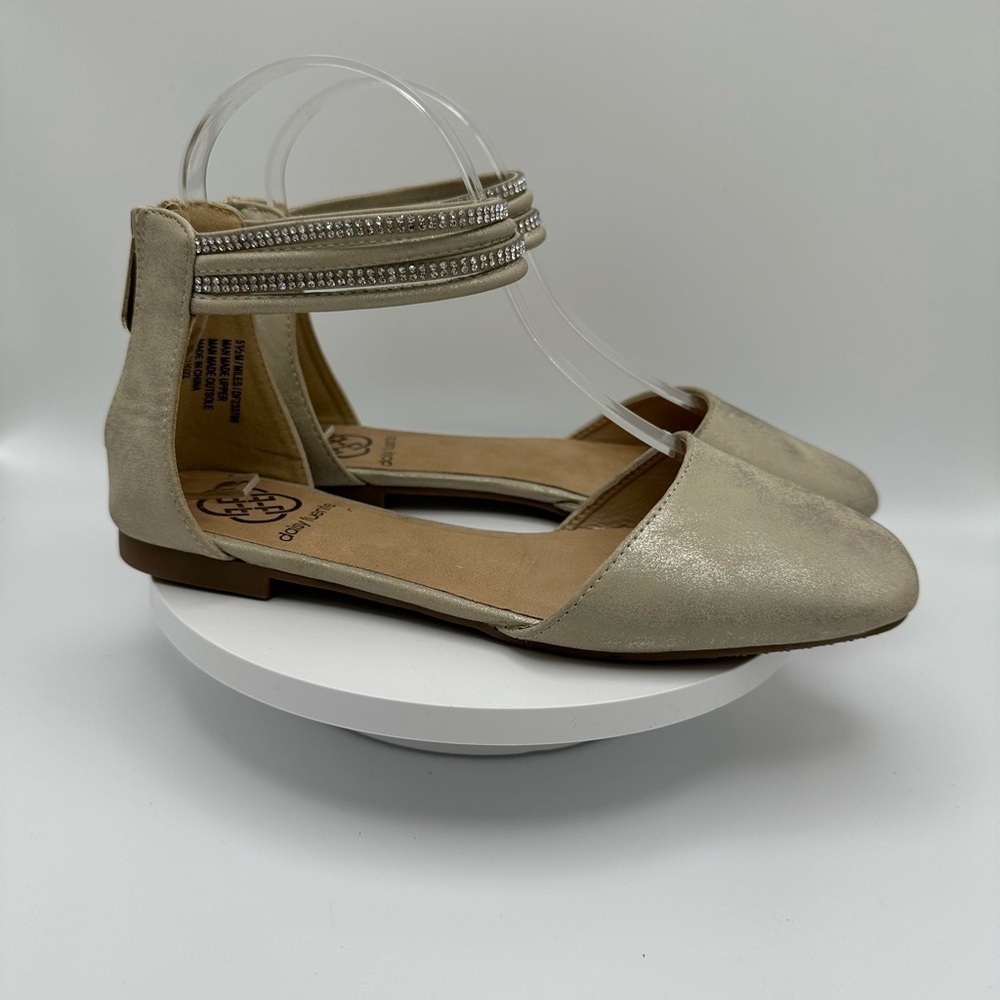 DAISY FUENTES Ankle Strap Flats, Size 5.5, EUC